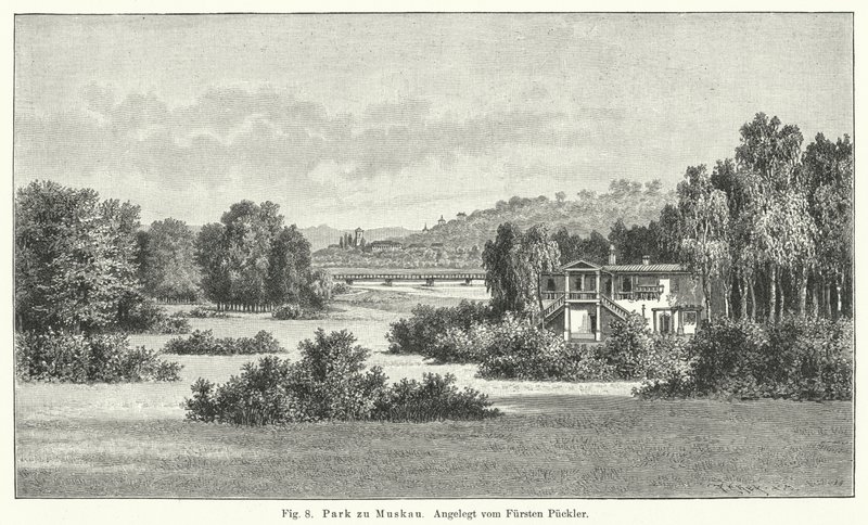 Garden Design: Muskau Park, Germany, Laid Out by Prince Hermann von Pueckler-Muskau by German School