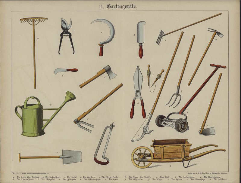 Garden Utensils by German School