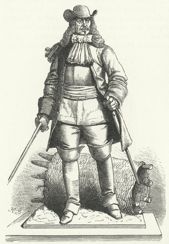 Georg von Derfflinger, German field marshal in the army of Brandenburg-Prussia (engraving) by German School