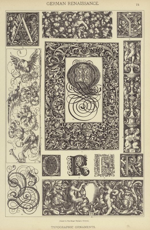 German Renaissance, Typographic Ornaments by German School