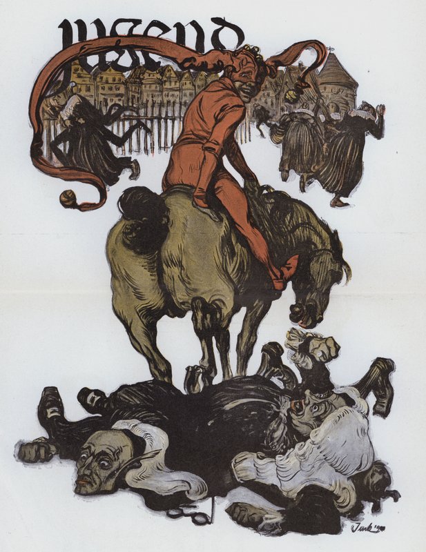 German Cartoon from the Magazine Jugend by German School