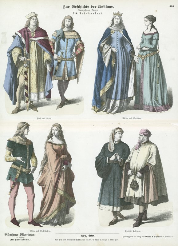 German Costumes, 14th Century by German School