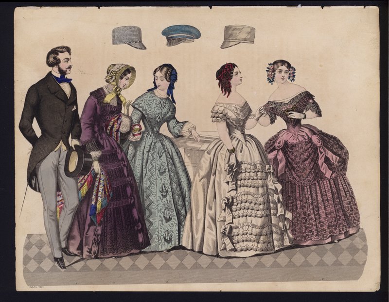 German fashion plate, mid 19th century by German School
