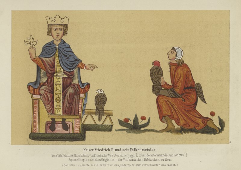 Holy Roman Emperor Frederick II and his Master of Falcons, 13th Century by German School