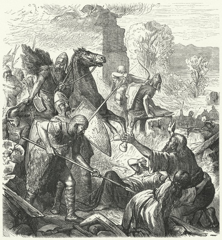 Hungarian Invaders in Italy, Early 10th Century by German School
