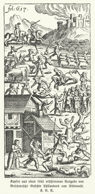Illustration from a 1645 edition of German writer Johann Michael Moscherosch