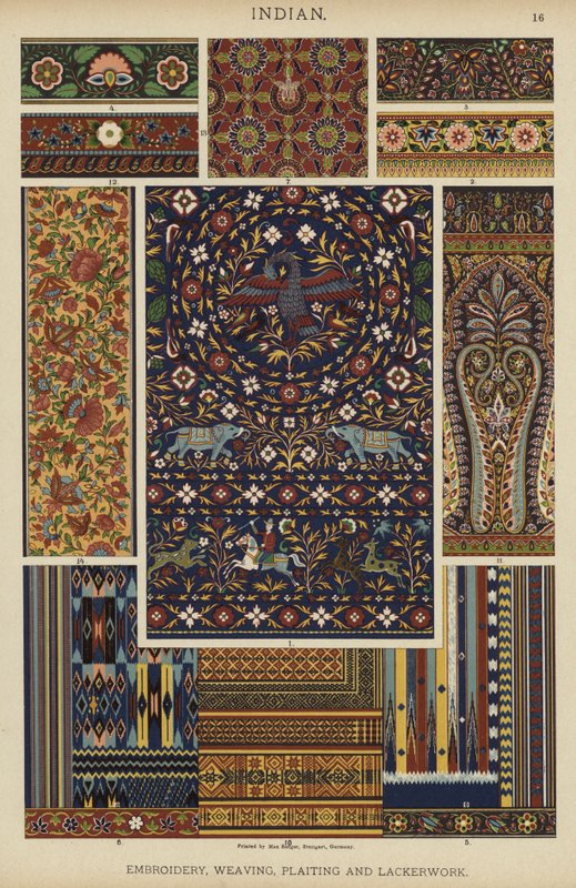 Indian, Embroidery, Weaving, Plaiting and Lacquerwork by German School