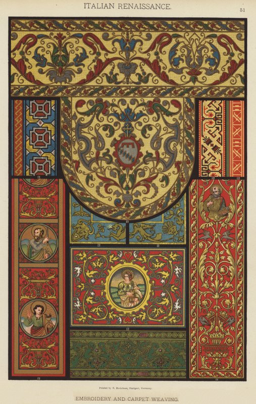 Italian Renaissance, Embroidery and Carpet Weaving by German School