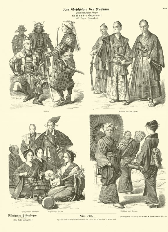 Japanese Costumes by German School