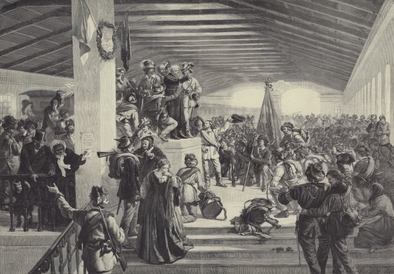 Joachim Haspinger Blessing Tyrolean Students Preparing to Depart to Defend Their Homeland by German School