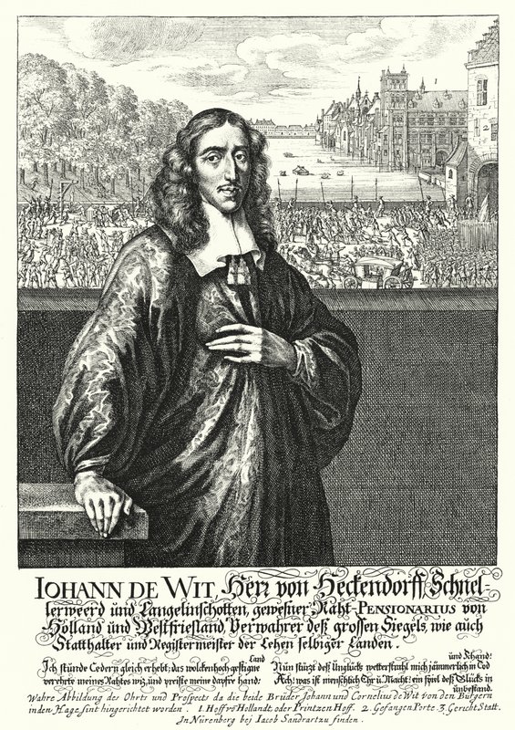 Johan de Witt, Dutch politician (engraving) by German School