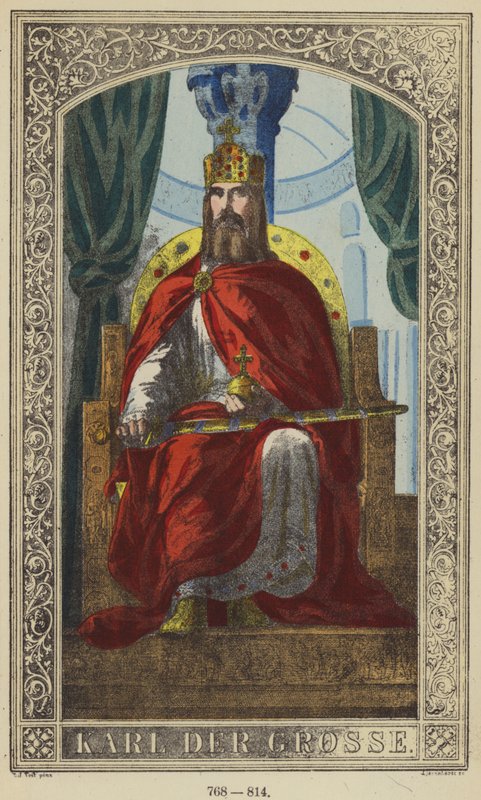Charlemagne, 768-814 by German School