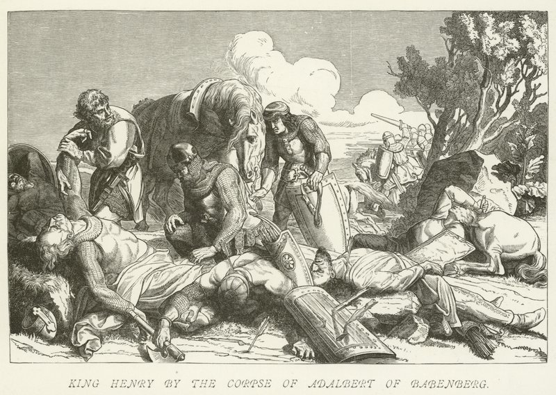 King Henry by the Corpse of Adalbert of Babenberg by German School