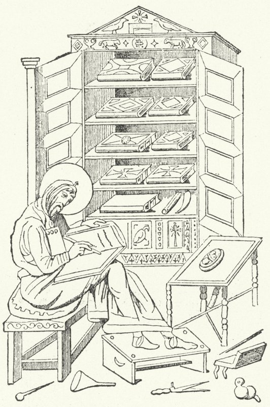 Library of a bourgeois citizen of the Eastern Roman Empire by German School