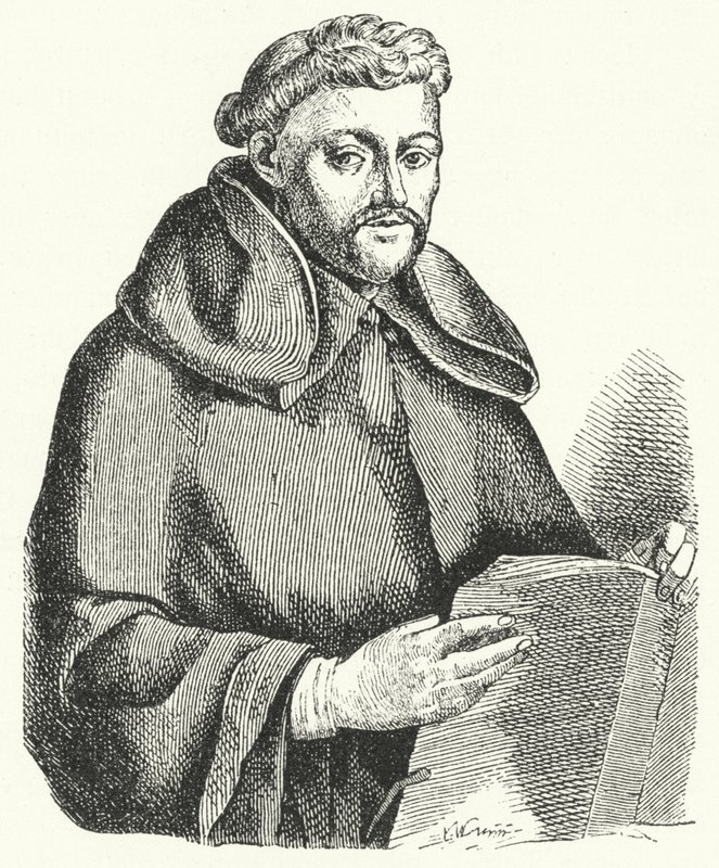 Luis de Leon, Spanish Lyrical Poet (engraving) by German School
