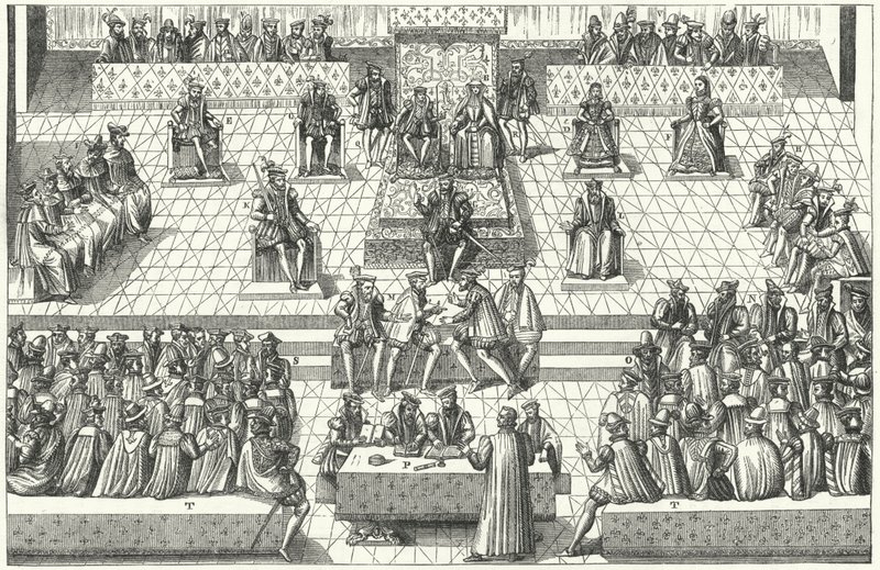 Meeting of the French Estates General at Orleans, January 1561 by German School