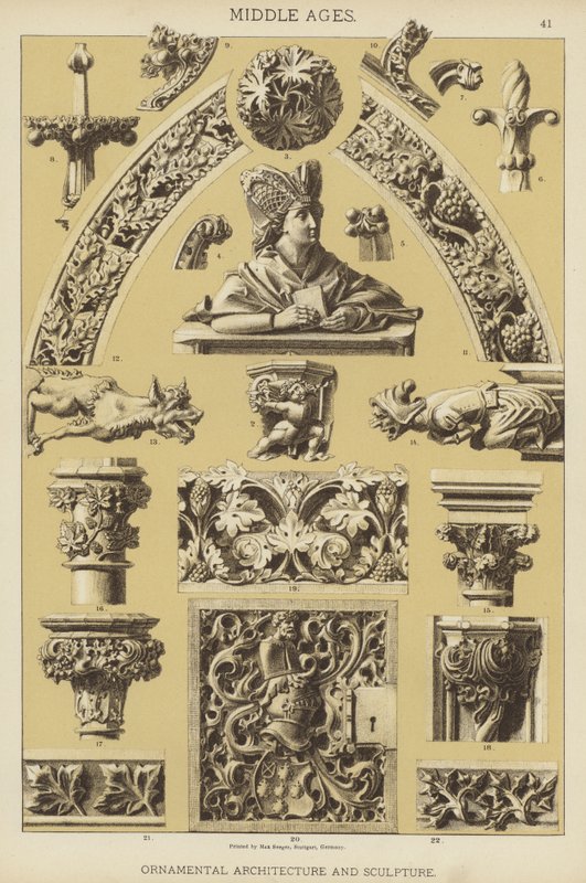 Middle Ages, Ornamental Architecture and Sculpture by German School