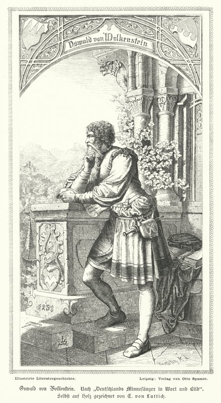 Oswald von Wolkenstein, German poet, composer and diplomat by German School