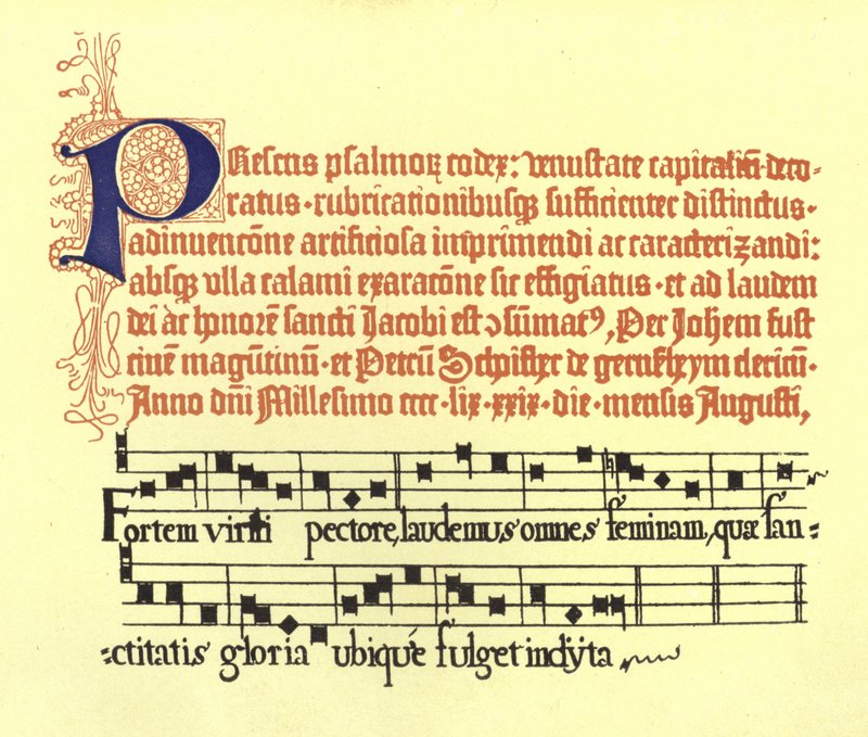Part of a page selected from Fust and Schoeffer