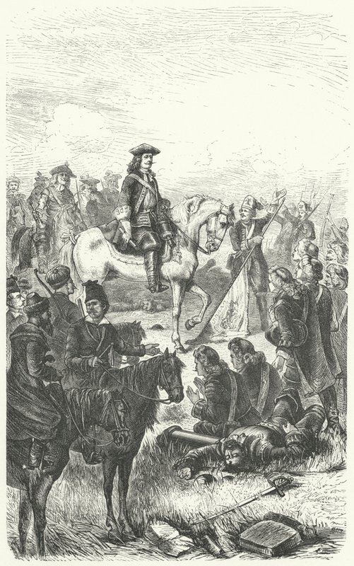 Peter the Great of Russia at the Battle of Poltava by German School