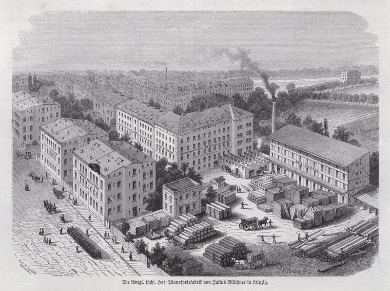 Piano Factory of Julius Bluethner, Leipzig, Germany by German School
