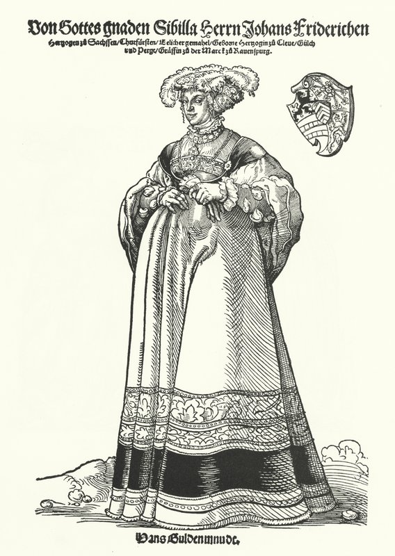 Portrait of Sibylle, Duchess of Saxony by German School