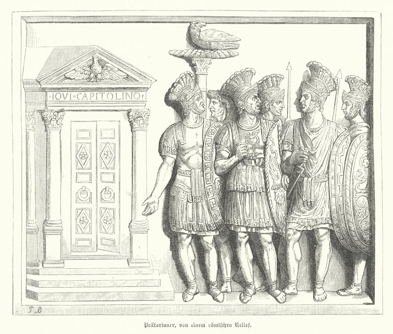 Praetorian Guards, after a Roman relief by German School