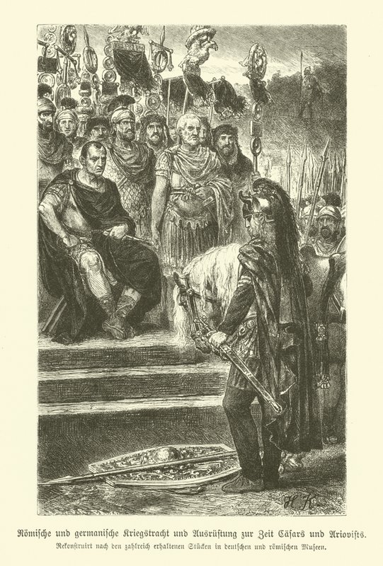 Roman and Germanic Weapons and Military Costume of the Time of Julius Caesar and Ariovistus by German School