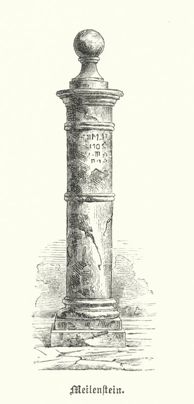 Roman milestone by German School