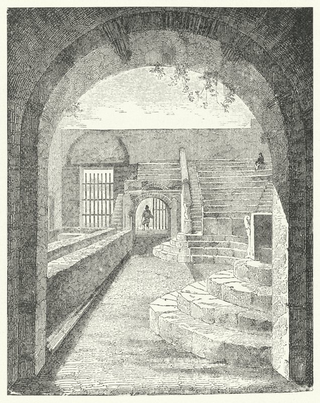 Ruins of the Small Theatre at Pompeii by German School