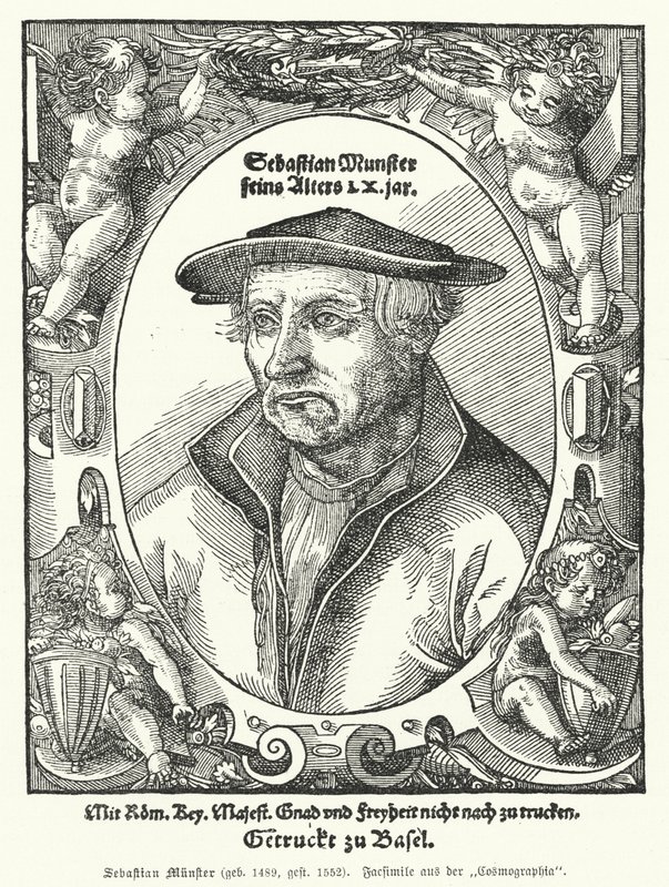 Sebastian Muenster, German cartographer, cosmographer and author of Cosmographia by German School