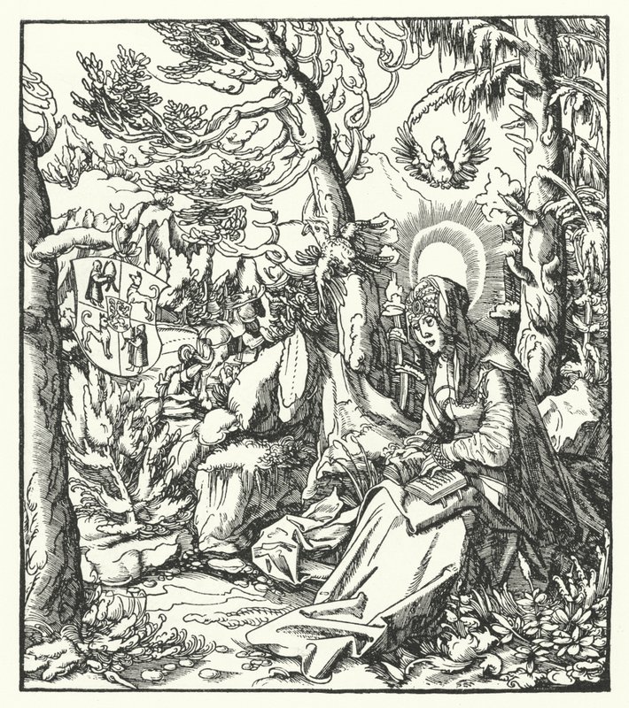 St Ida of Lorraine (c1040-1113) by German School