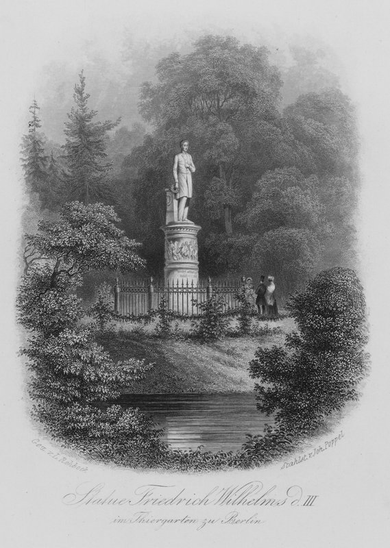 Statue of Frederick William III of Prussia in the Tiergarten, Berlin by German School