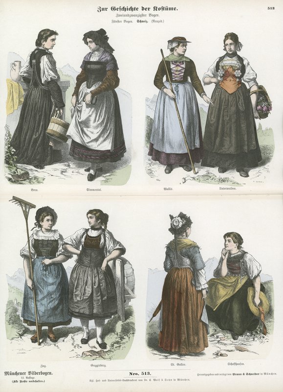Swiss Costumes, 19th Century by German School