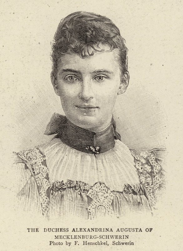 The Duchess Alexandrina Augusta of Mecklenburg-Schwerin by German School