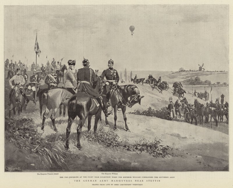 The German Army Manoeuvres near Stettin by German School