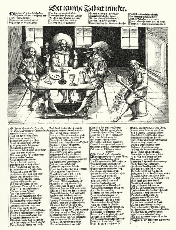 The German Tobacco Drinkers (engraving) by German School