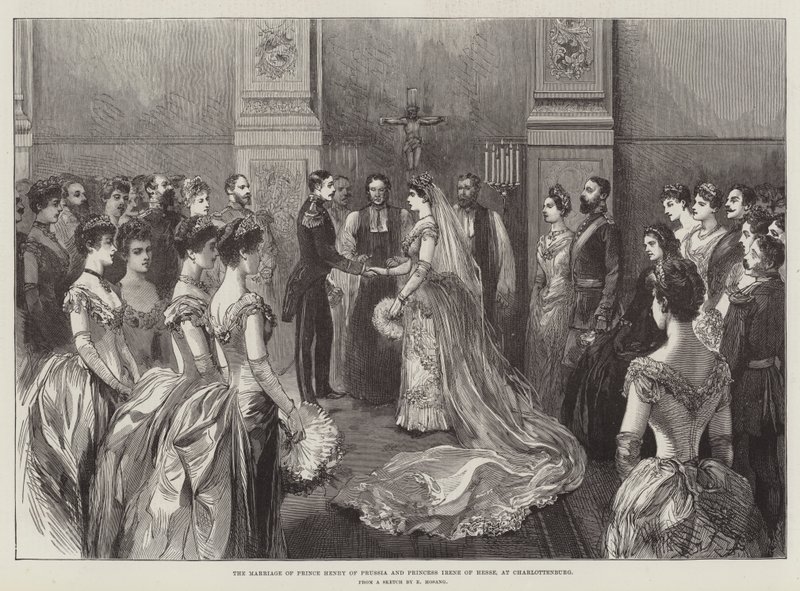The Marriage of Prince Henry of Prussia and Princess Irene of Hesse, at Charlottenburg (engraving) by German School