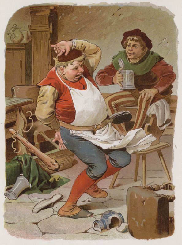 The Wishing-Table, the Gold-Ass, and the Cudgel in the Sack by German School