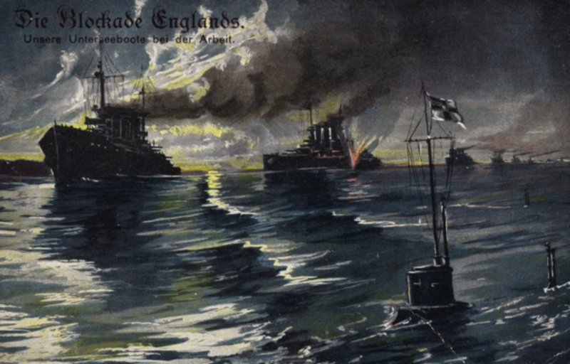 The Blockade of England, World War I by German School