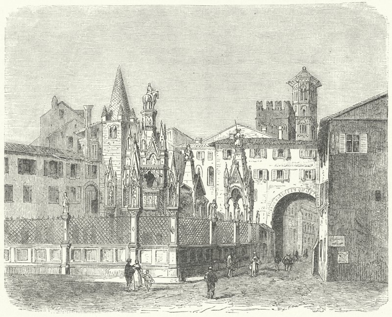 Tombs of the Scaligeri, Medieval Rulers of Verona by German School