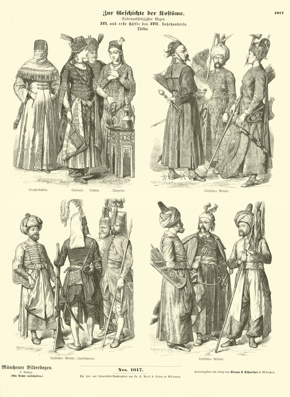Turkish Costumes, 17th and First Half of 18th Century by German School