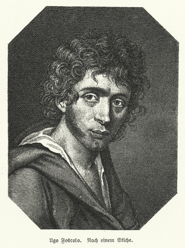 Ugo Foscolo, Italian poet, soldier and revolutionary by German School