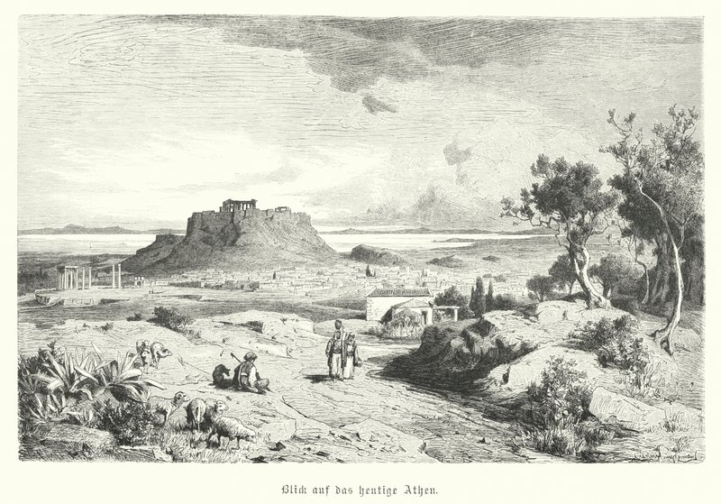 View of Athens, Greece, late 19th Century by German School