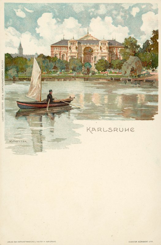 View of the city of Karlsruhe in Germany by German School