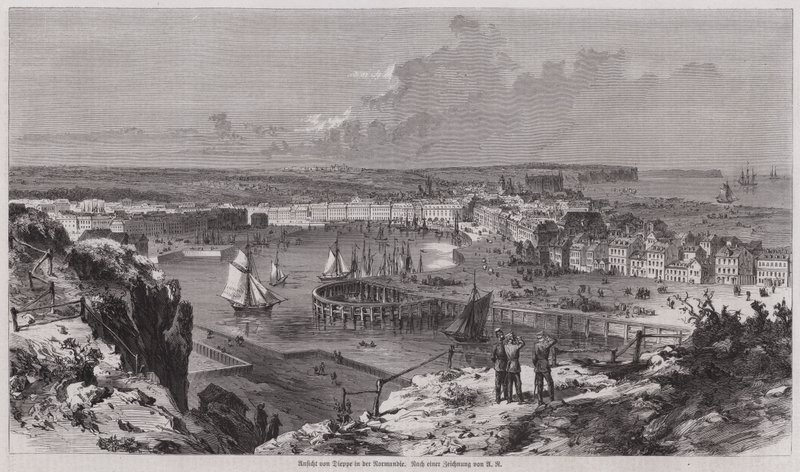 View of the Port of Dieppe, Normandy, France by German School