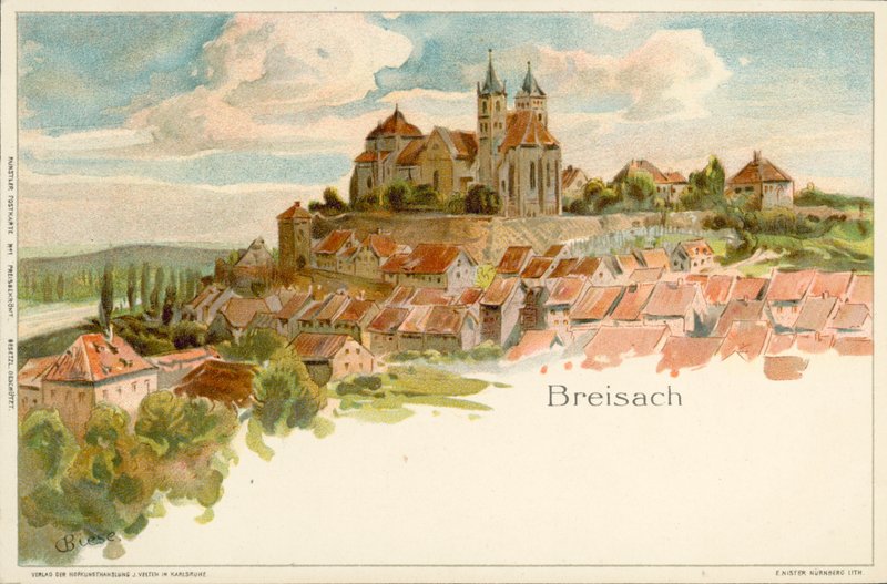 View of the town of Breisach, Germany by German School