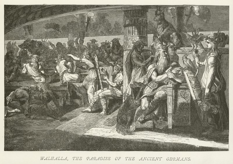 Walhalla, the Paradise of the Ancient Germans by German School