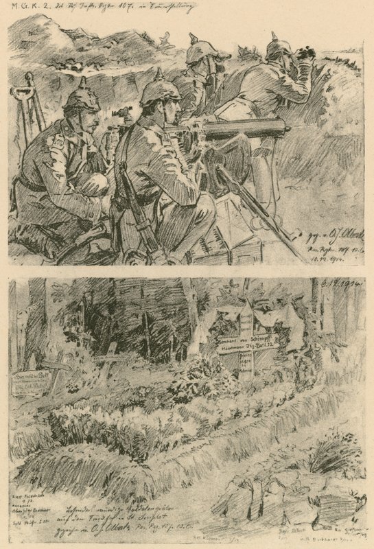 Western Battlefield Scene by German School
