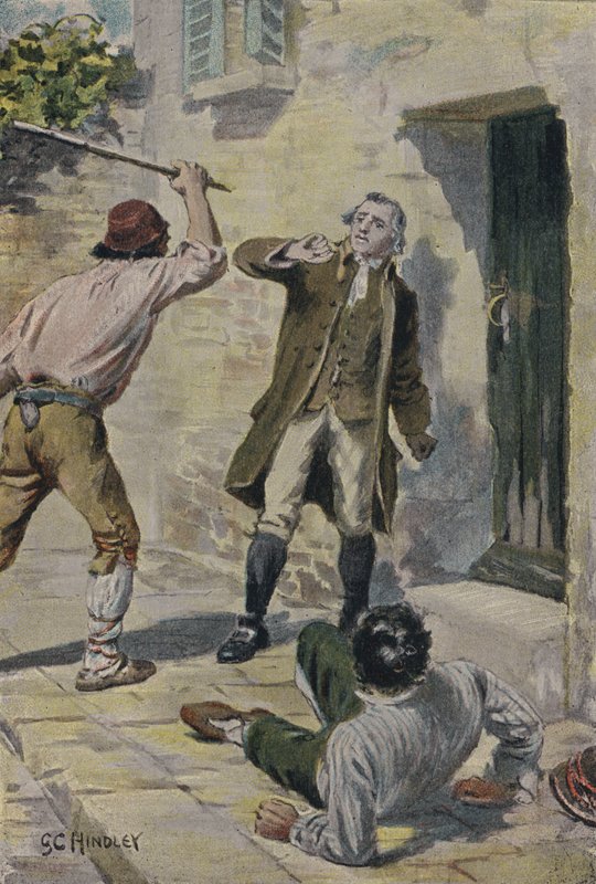 John Lombe Attacked by Italians While on a Visit to Italy to Investigate Spinning Machines by Godfrey C. Hindley